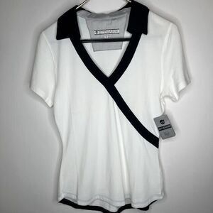 18th & Main golf / tennis shirt NWT white size M